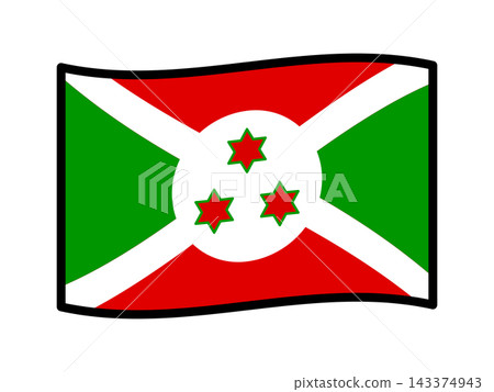 Burundi flag illustration material 3 Burundi flag illustration material 3 143374943