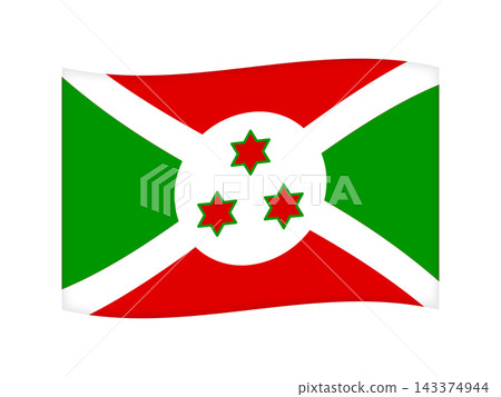 Burundi flag illustration material 4 143374944
