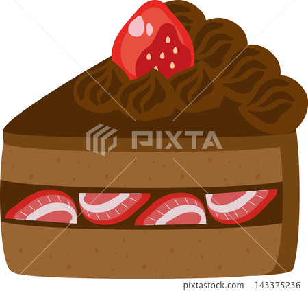 Illustration of chocolate cake Illustration of chocolate cake 143375236