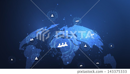 Communication and Global high speed wireless internet wifi connection. 143375333