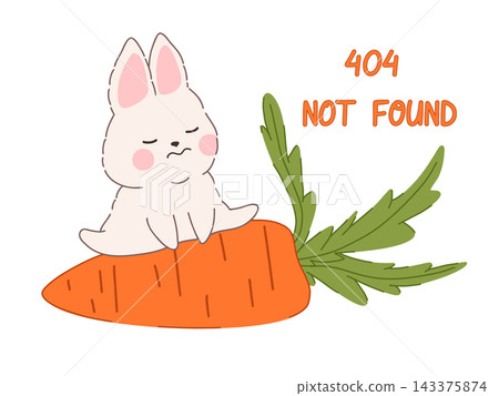 404 Not Found text with a kawaii rabbit illustration. Playful error page design with an adorable bunny. Ideal for website graphics, social media posts, digital stickers, posters and UI elements 404 Not Found text with a kawaii rabbit illustration. Playful error page design with an adorable bunny. Ideal for website graphics, social media posts, digital stickers, posters and UI elements 143375874