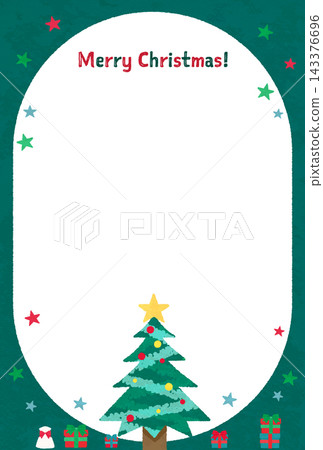 Cute Christmas frame vector material Cute Christmas frame vector material 143376696
