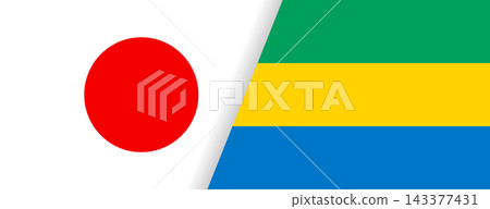 加彭與日本國旗組合設計:國際交流插畫素材 加彭與日本國旗組合設計:國際交流插畫素材 143377431