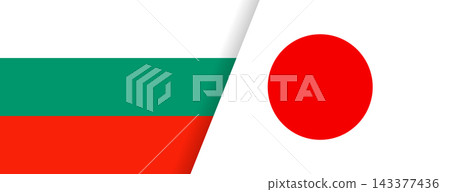 Bulgarian and Japanese flag combination design: International exchange illustration material Bulgarian and Japanese flag combination design: International exchange illustration material 143377436