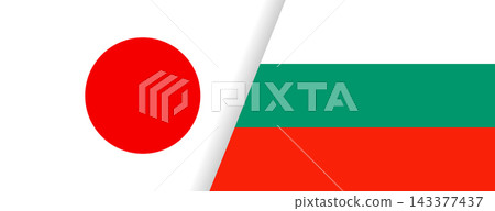 保加利亞與日本國旗組合設計:國際交流插畫素材 保加利亞與日本國旗組合設計:國際交流插畫素材 143377437