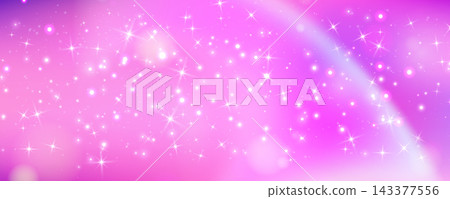 Dreamy bright pink background, cute unicorn magic, glittering rainbow sparkles, gradient sky, stars, fantasy and shimmering light effects. Vector bg illustration. Dreamy bright pink background, cute unicorn magic, glittering rainbow sparkles, gradient sky, stars, fantasy and shimmering light effects. Vector bg illustration. 143377556