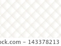 Soft Cream White Quilted Diamond Pattern Background 143378213