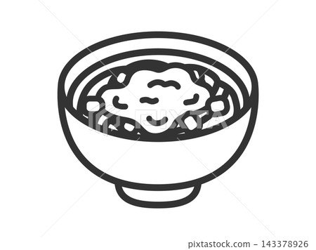 起司咖哩烏龍麵圖示插圖（線條描） 143378926