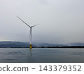 富山縣入禪町的離岸風力發電與海岸風光 143379352