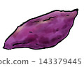 Sweet potato in the style of a picture postcard 143379445