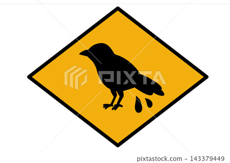 Watch your head, crow illustration Watch your head, crow illustration 143379449