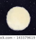 A fantastical night sky shining with a full moon and stars. 143379619