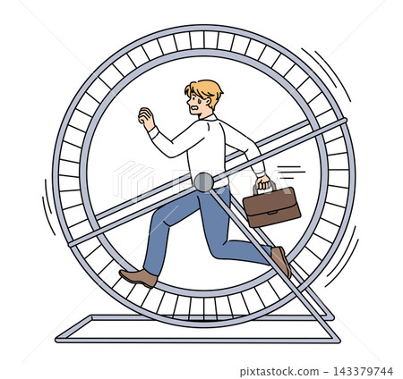 Workaholic and tiredness at work concept Workaholic and tiredness at work concept 143379744