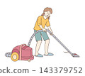 Vacuum cleaning and housework concept 143379752