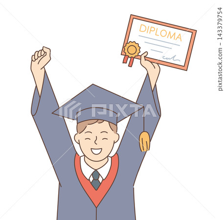 Graduation from school or college concept Graduation from school or college concept 143379754
