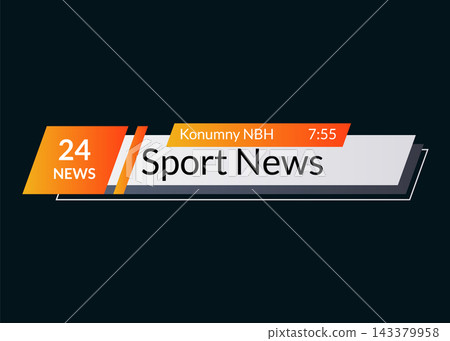 Breaking news. Lower third TV news bar vector illustration. Streaming live news sign. Banner template for broadcasting television video Breaking news. Lower third TV news bar vector illustration. Streaming live news sign. Banner template for broadcasting television video 143379958