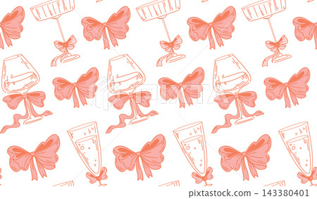 Seamless cocktail pattern with martini glasses 143380401