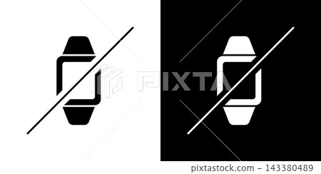 Smartwatch With Diagonal Line Solid Icon Set. Wearable Technology, Connectivity, And Digital Device Silhouette Symbol Collection. Modern Gadget Representation. Isolated Vector Illustration Smartwatch With Diagonal Line Solid Icon Set. Wearable Technology, Connectivity, And Digital Device Silhouette Symbol Collection. Modern Gadget Representation. Isolated Vector Illustration 143380489