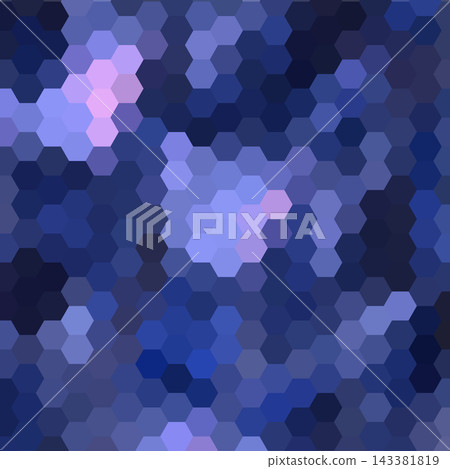 Abstract geometric background with hexagons in deep dark blue and purple shades for modern design. eps 10 Abstract geometric background with hexagons in deep dark blue and purple shades for modern design. eps 10 143381819