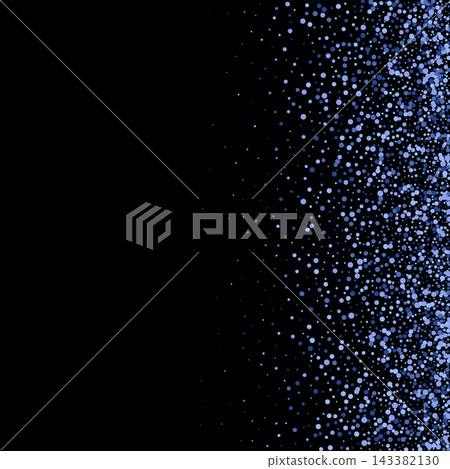 Stylish abstract blue and light blue glitter dotted stream with scatter on a dark black background. EPS 10 143382130