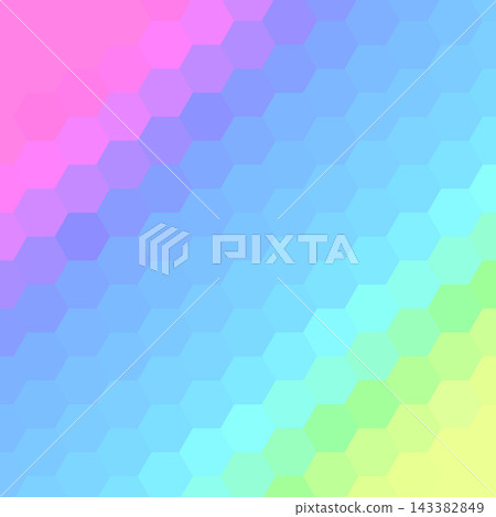 Abstract geometric background with a bright rainbow gradient from pink to yellow with a hexagonal pattern. EPS 10 Abstract geometric background with a bright rainbow gradient from pink to yellow with a hexagonal pattern. EPS 10 143382849