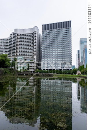 The Imperial Palace moat and surrounding scenery, enveloped in the silence of a rainy day. The Imperial Palace moat and surrounding scenery, enveloped in the silence of a rainy day. 143383534