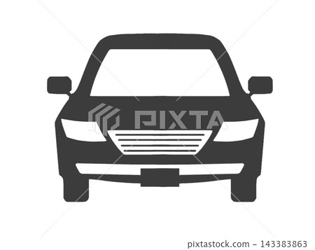 從正面看的汽車插圖(圖示)。 從正面看的汽車插圖(圖示)。 143383863