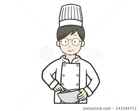 男性廚師（主廚）的插圖 143384711