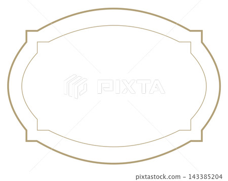 Gold beige double-line decorative frame, label-style decorative frame Gold beige double-line decorative frame, label-style decorative frame 143385204