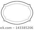 Black double-line decorative frame, label-style decorative frame 143385206