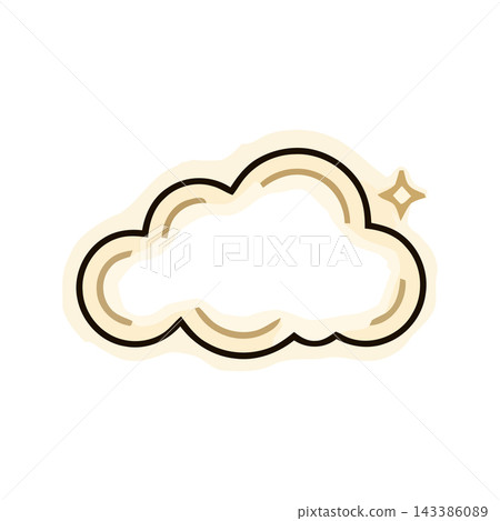 A stylized, glowing cloud icon with a sparkling star, representing a bright idea or good weather. A stylized, glowing cloud icon with a sparkling star, representing a bright idea or good weather. 143386089