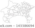神奈川縣可分割空白地圖 143386694