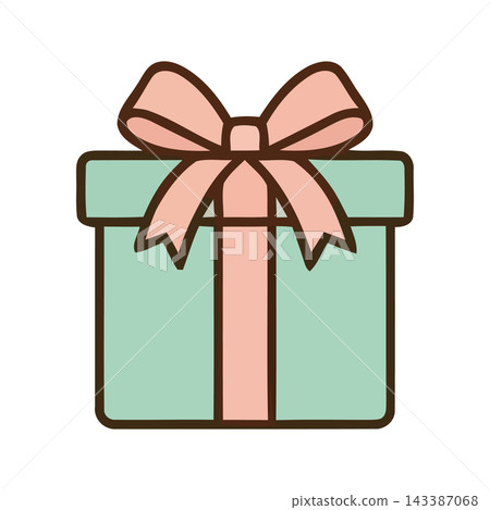 A mint green gift box tied with a pink ribbon and bow, symbolizing surprise and celebration. A mint green gift box tied with a pink ribbon and bow, symbolizing surprise and celebration. 143387068