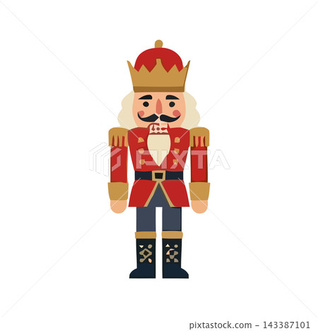 A festive nutcracker soldier illustration, perfect for holiday and Christmas themes. A festive nutcracker soldier illustration, perfect for holiday and Christmas themes. 143387101