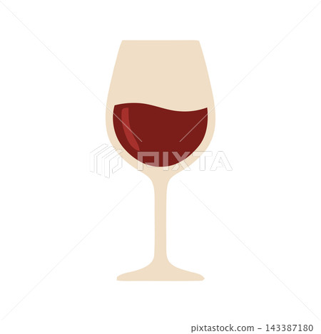 A simple, clean illustration of a glass filled with rich red wine, perfect for beverage or lifestyle content. A simple, clean illustration of a glass filled with rich red wine, perfect for beverage or lifestyle content. 143387180