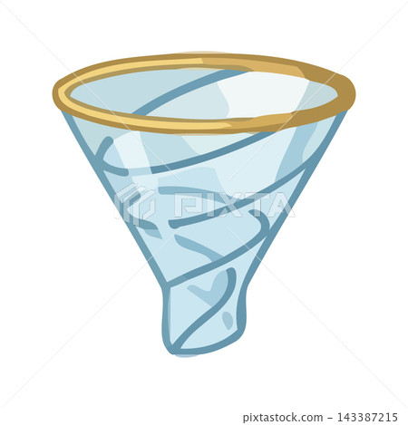 A stylized, cartoon illustration of a funnel cloud or tornado, representing a storm or whirlwind. A stylized, cartoon illustration of a funnel cloud or tornado, representing a storm or whirlwind. 143387215