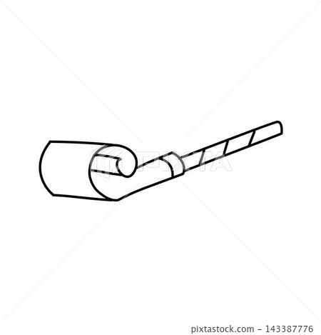 party blower toy outline party blower toy outline 143387776