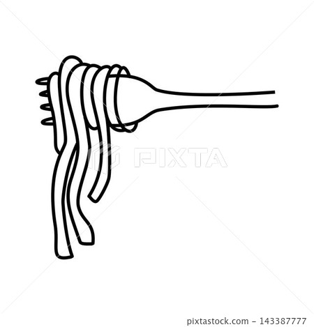 pasta on fork illustration spaghetti pasta on fork illustration spaghetti 143387777