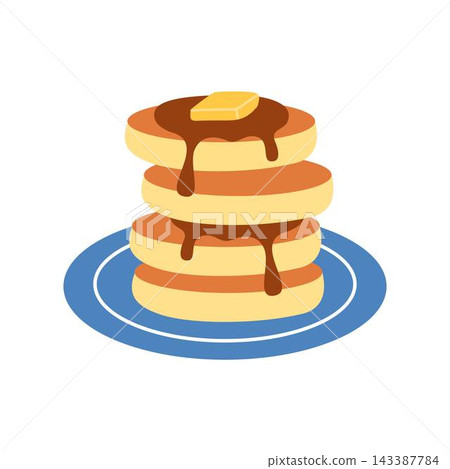 stacked pancakes with mapple syrup stacked pancakes with mapple syrup 143387784