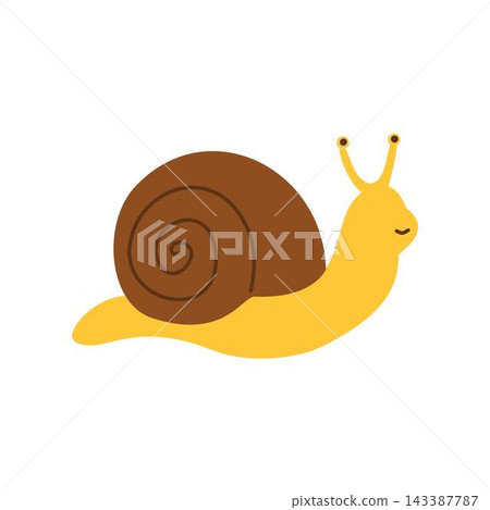 illustration of a brown snail illustration of a brown snail 143387787
