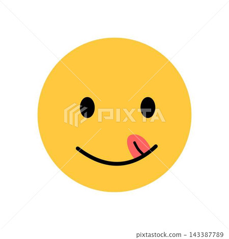 licking face emoji illustration world emoji day licking face emoji illustration world emoji day 143387789