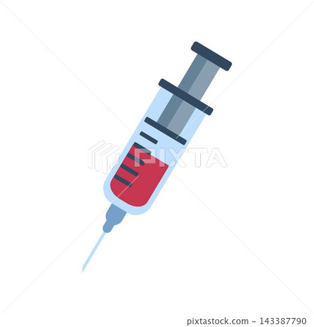 medical syringe blood illustration medical syringe blood illustration 143387790