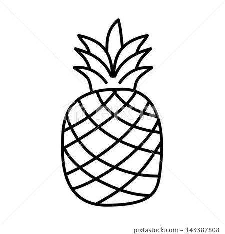 pineapple tropical fruit outline for coloring pineapple tropical fruit outline for coloring 143387808