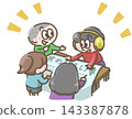 Illustration of children participating in group activities 143387878