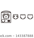 Diaper illustration set 143387888