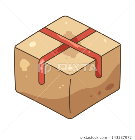Illustration of sealed box Illustration of sealed box 143387972