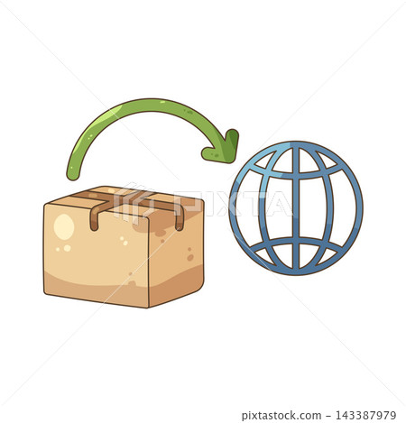 Illustration of export package Illustration of export package 143387979