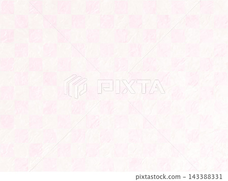 Washi-style vector illustration, crumpled paper texture checkered background, white with pink Washi-style vector illustration, crumpled paper texture checkered background, white with pink 143388331