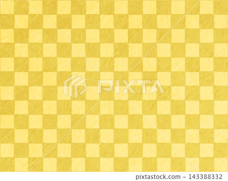 Washi-style vector illustration, crumpled paper texture checkered background, gold washi-style vector illustration, crumpled paper texture Washi-style vector illustration, crumpled paper texture checkered background, gold washi-style vector illustration, crumpled paper texture 143388332