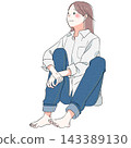 Woman sitting 143389130